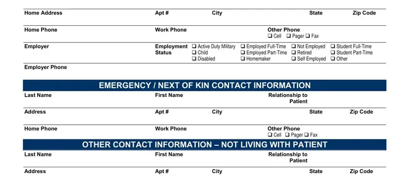 Tips on how to complete demographic sheet for patient step 2