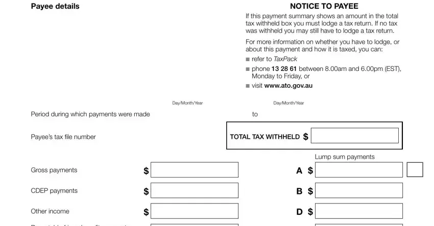 The right way to fill in payg payment summary editable pdf step 1
