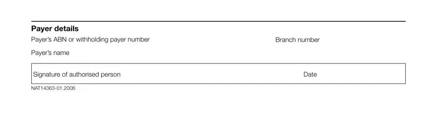 Completing part 2 in payg payment summary editable pdf