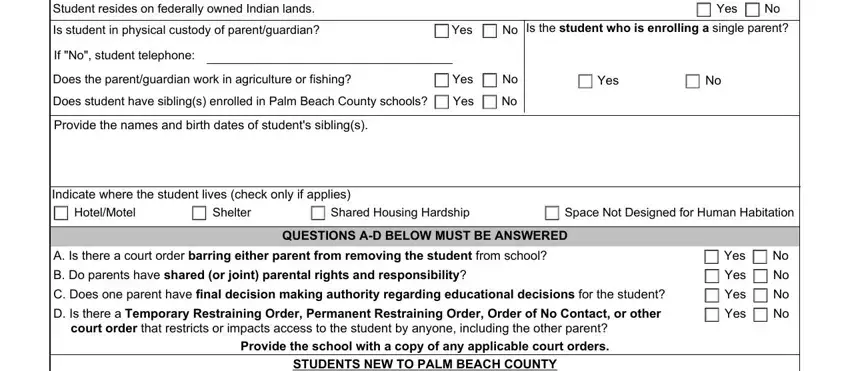 palm student registration completion process described (portion 2)