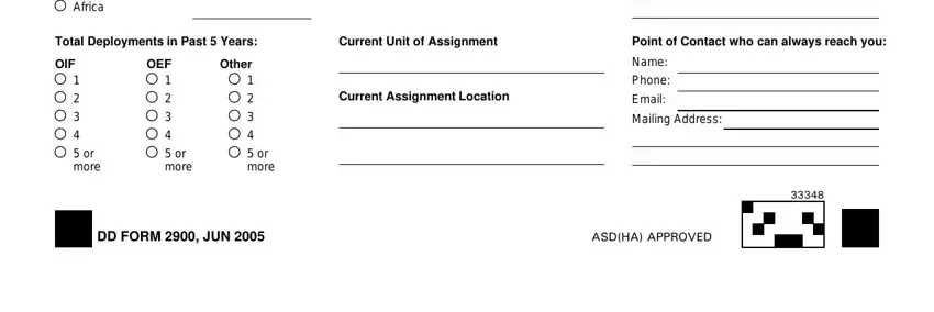 Total Deployments in Past  Years, Current Assignment Location, and Current Unit of Assignment of yyyy