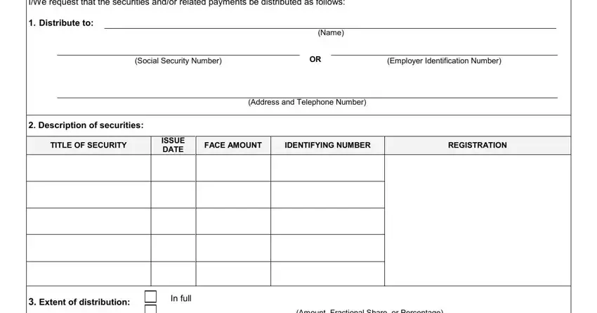Find out how to fill in CUSIP portion 4
