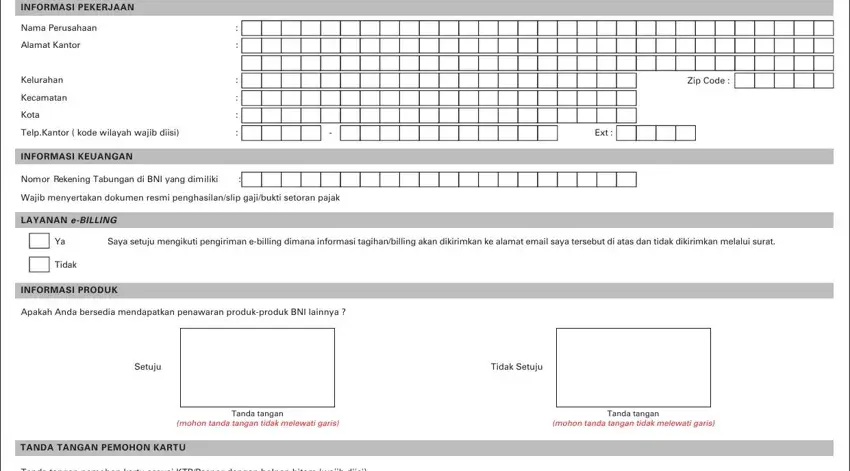 Step # 2 of submitting data divisi kartu