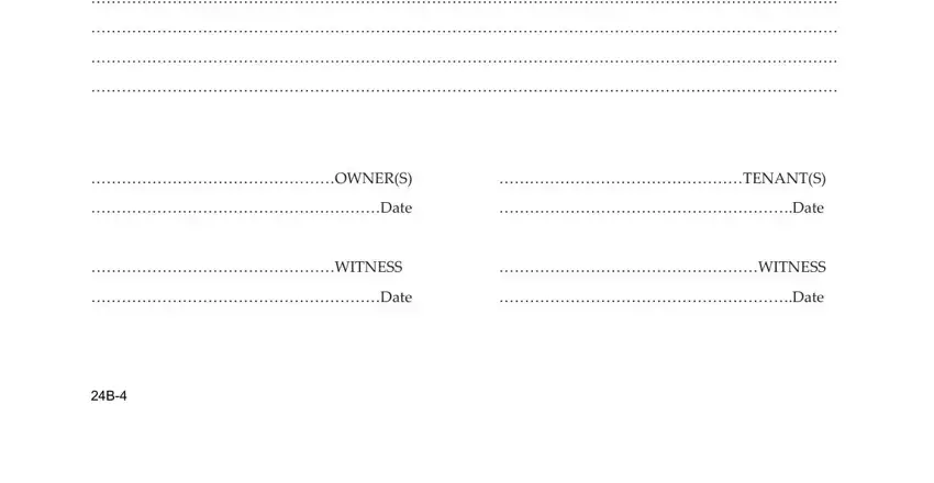 WITNESS Date, OWNERS Date, and TENANTS Date in periodic tenancy agreement