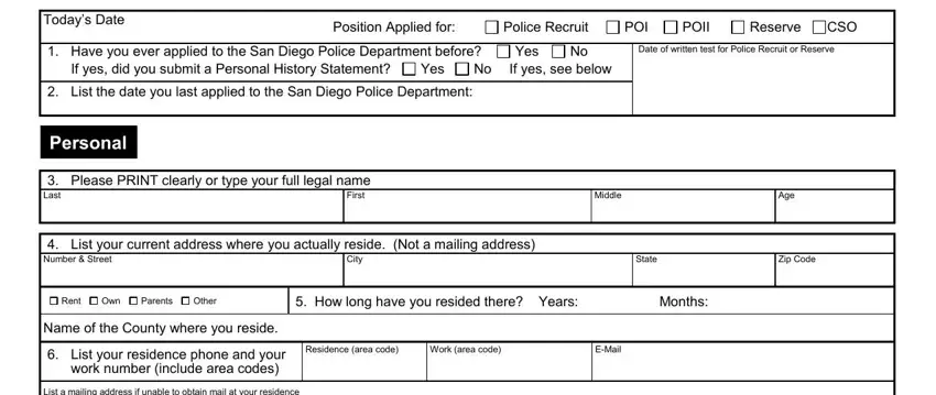 The best way to prepare personal dieg history form stage 1