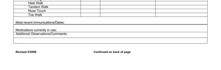 Continued on back of page, Exam Date Vision R  HeadNeck, and Revised of 2008