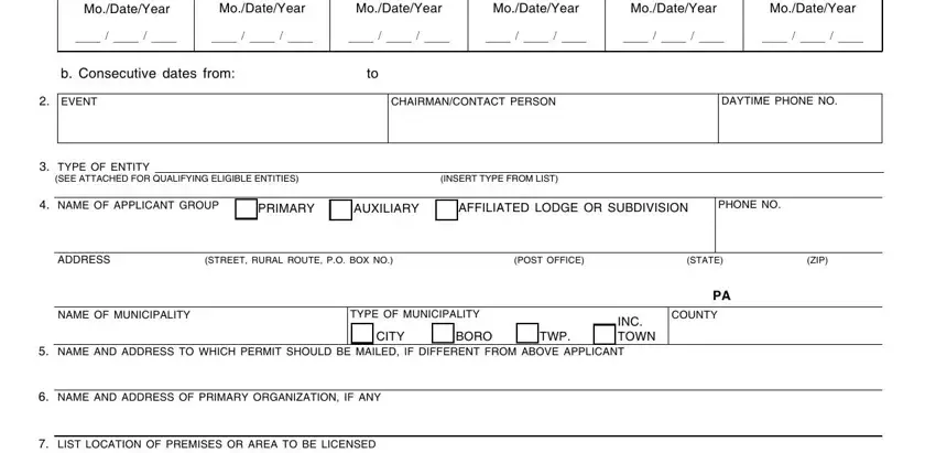 Writing part 1 in special occasion permit pa cost
