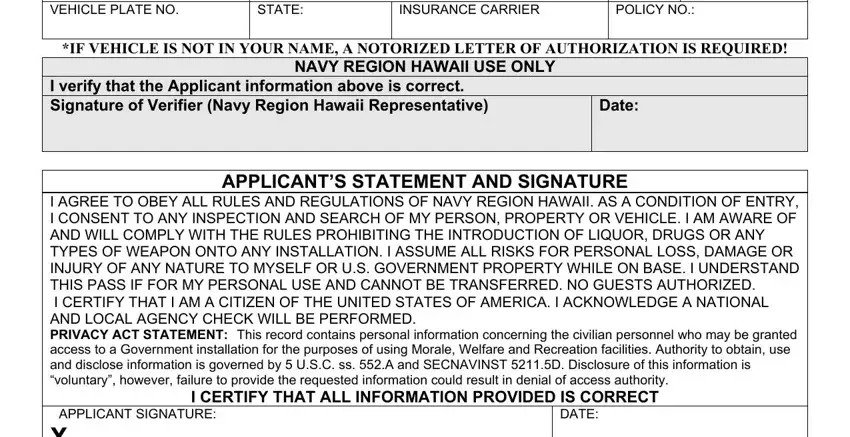How to fill in pmrf kauai guest pass part 2