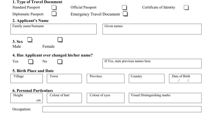 Step number 2 for completing png passport authorization form