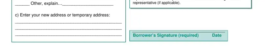 Part # 3 in filling in pnc hardship package make