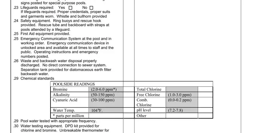 Tips on how to fill out residential swimming pool inspection form part 4