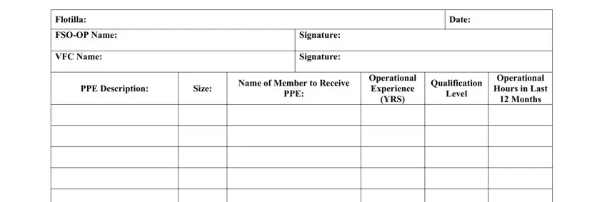 Stage no. 1 of submitting ppe application form