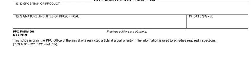 usda notice of arrival writing process detailed (part 3)