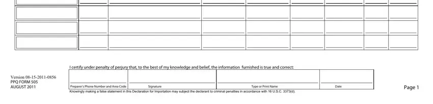 plant and product declaration form conclusion process shown (portion 2)