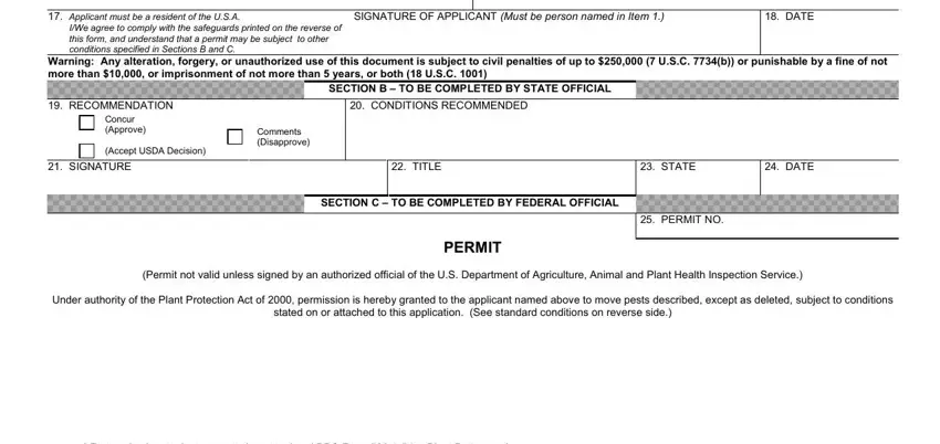 Step no. 2 in filling in 526 form weeds