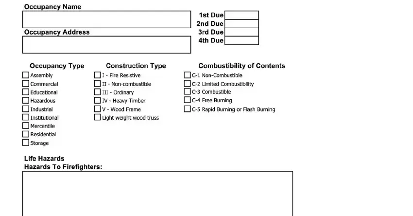 Step no. 1 of filling in pre incident plan form