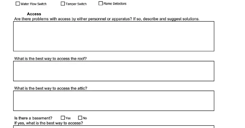 Part no. 5 for filling out pre incident plan form