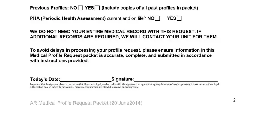 Stage number 3 for filling out army reserve request