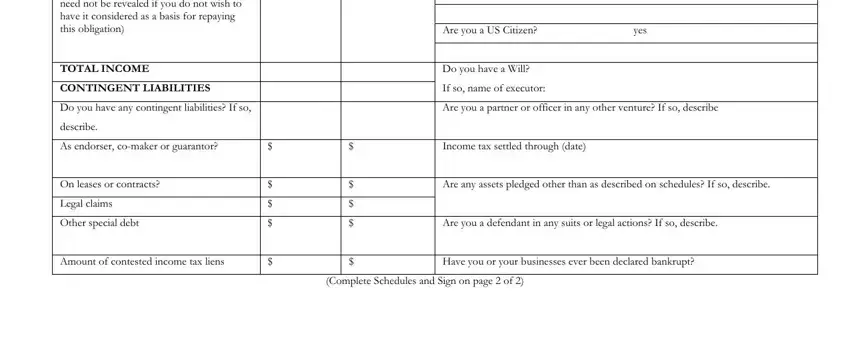 Step # 3 of completing prosperity bank statement