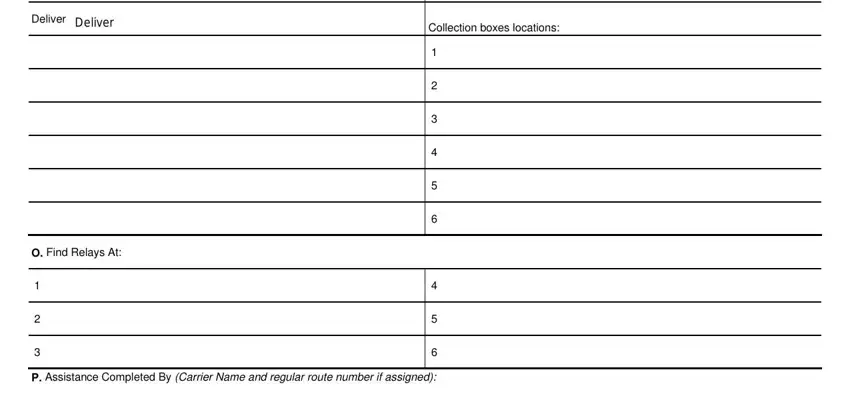 P Assistance Completed By Carrier, O Find Relays At, and Deliver of usps form 3996