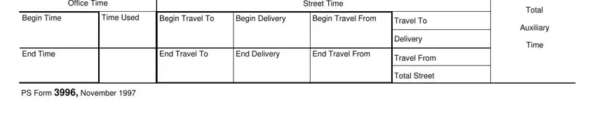 Part number 3 for filling out usps form 3996
