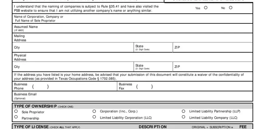 The best way to complete psb 01 application part 1