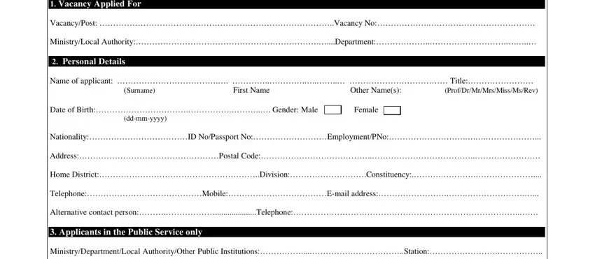 A way to prepare how to fill psc 2 form portion 1