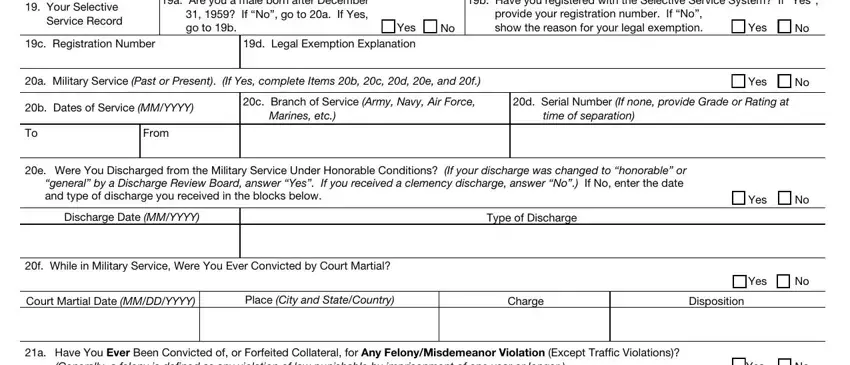 Completing segment 4 in usps questionnaire