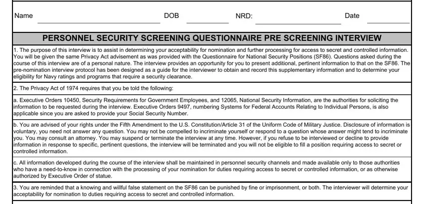 personnel security cnrc form conclusion process explained (stage 1)