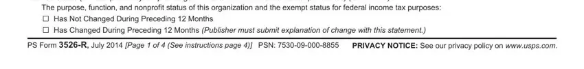 Filling out part 3 in ps 3526 usps form