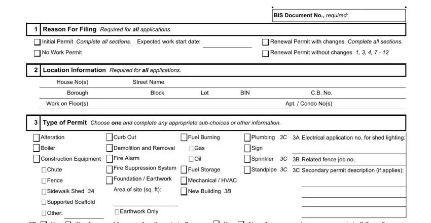 Ways to fill out work permit concrete stage 1