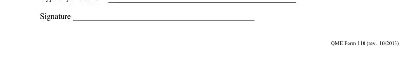 Qme Form 110 conclusion process detailed (step 5)