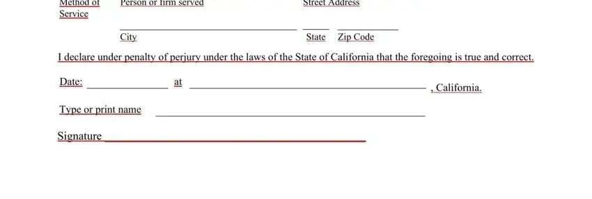 Step no. 5 of completing California
