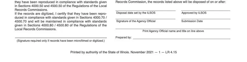 Writing part 3 of disposal certificate
