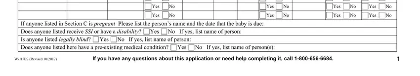 Filling out segment 2 of Renewal Form Husky
