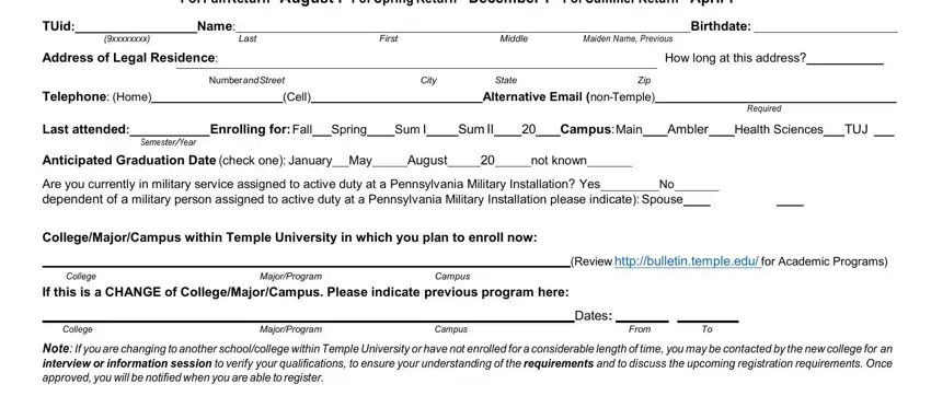 Tips to complete request enroll part 1