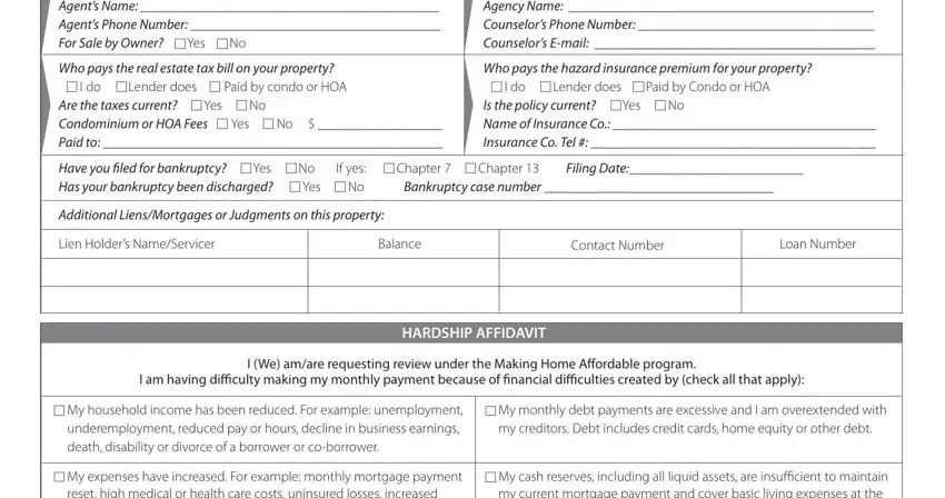 Part no. 2 in submitting making home affordable modification form