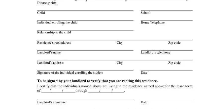 How one can complete living rent letter for loan sample step 1