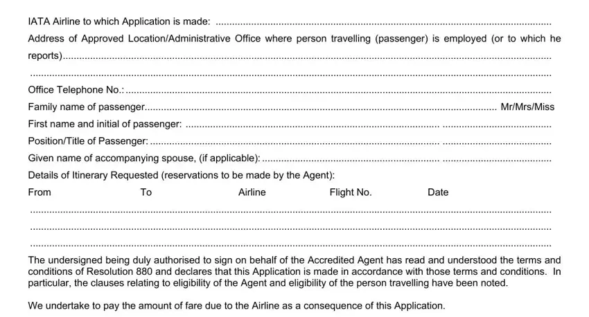 Find out how to complete resolution 880 iata en francais portion 1
