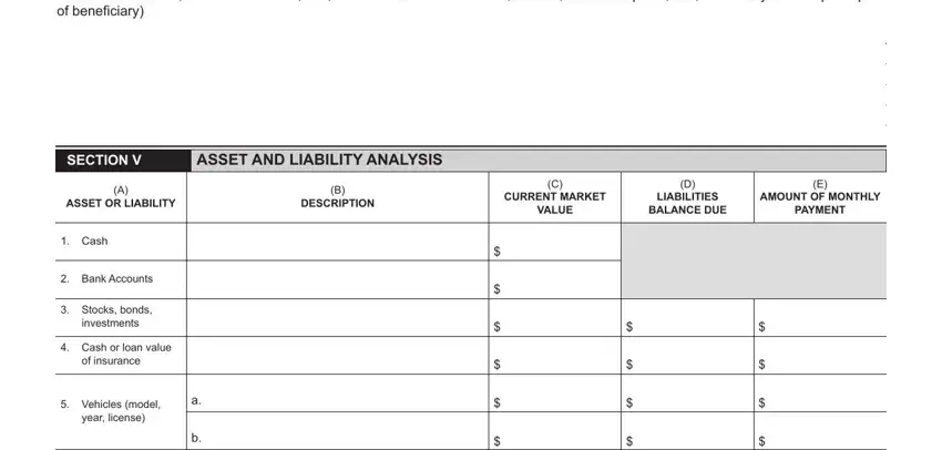 Cash or loan value, Bank Accounts, and CURRENT MARKET inside pennsylvania rev 488