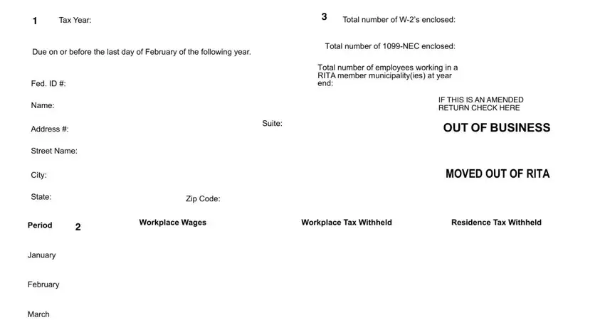 Writing section 1 of Rita Form 17