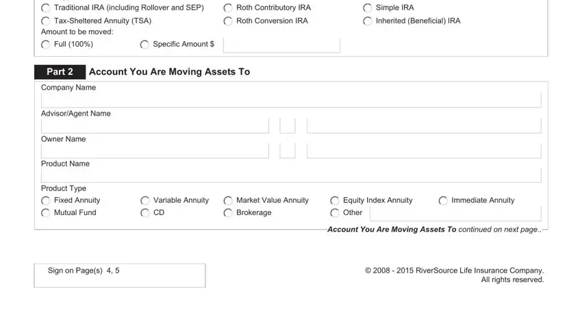 Ways to fill out riversource forms step 2