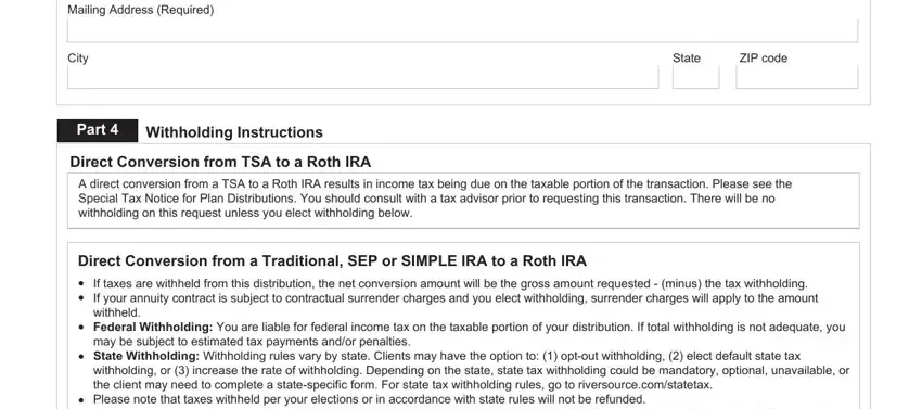 Guidelines on how to fill in riversource forms part 4