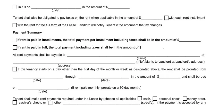 Filling in section 5 in residential lease for single family home or duplex rlhd 3x