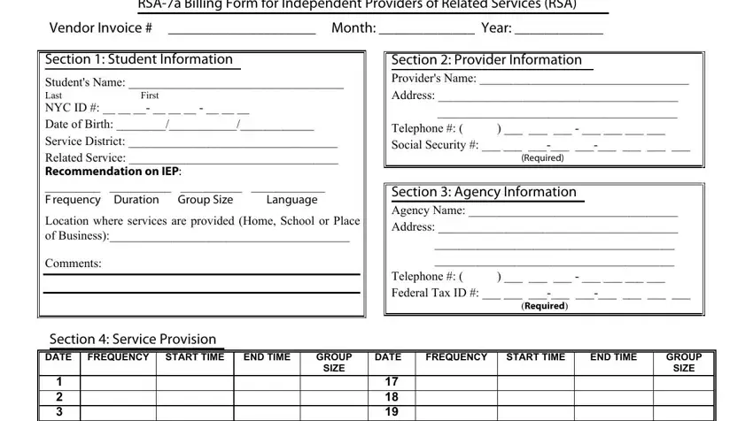 independent providers of related service billing form rsa 7a completion process shown (part 1)