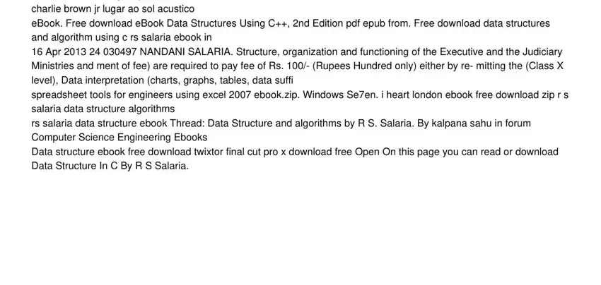Part number 2 in filling in rs salaria data structure