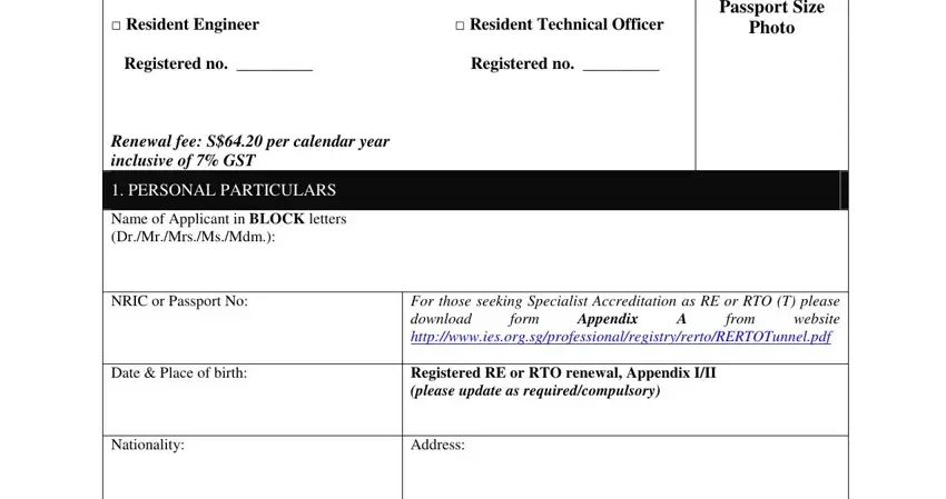 Step # 1 in submitting how to renew passport form