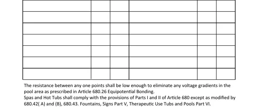 pool bonding integrity test conclusion process outlined (step 2)