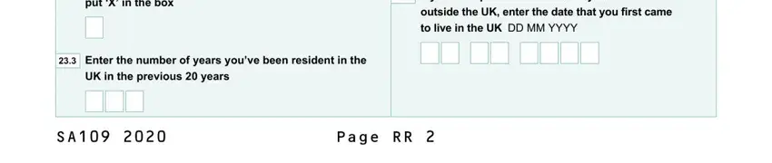 Ways to fill in sa109 stage 5