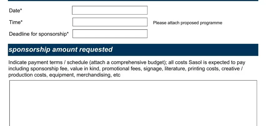 Time, Date, and Indicate payment terms  schedule inside sasol learnership 2021 online application